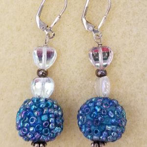 699e blue beaded beads
