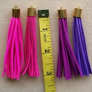 2582 tassels leather pink purp