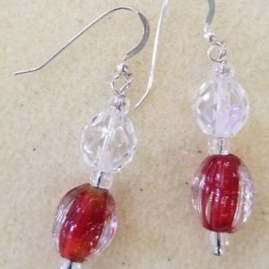 897e red glass crystal