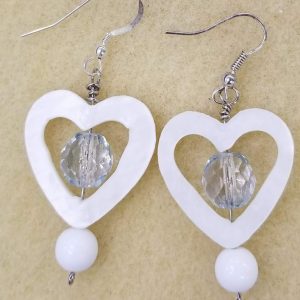 shell heart earrings