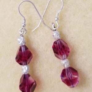 rose crystal earrings