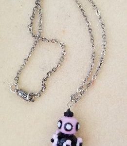 SBO 217n Pend blk pink w chain